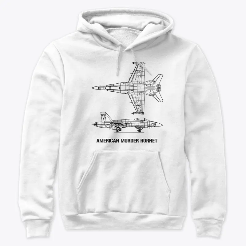 American Murder Hornet Blueprint  WHITE